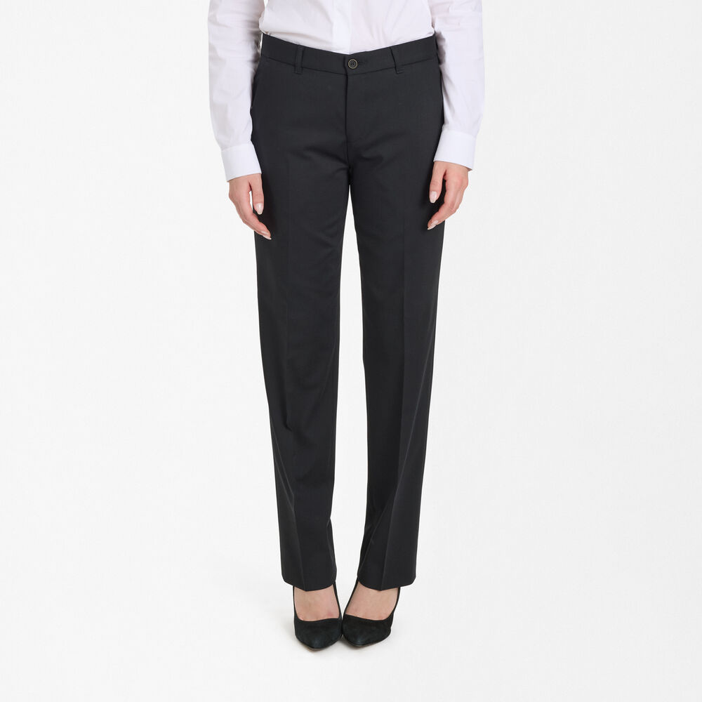 Women's Regular Fit Traveller Trousers, Black, 32/80 - medium