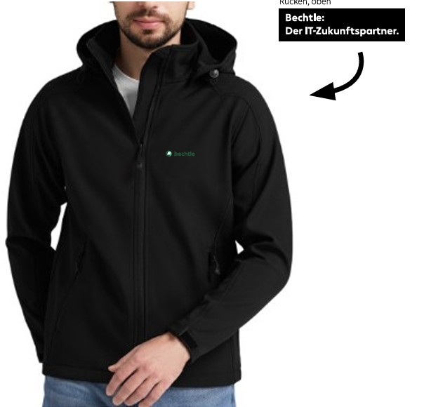 Hike Light 2layer Softshell Jacket with detachable Cap MX Black Male 2XL