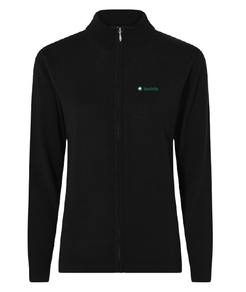 Copenhagen Women's Cardigan METAL ZIP, Regular Fit, Women, Black, XXL