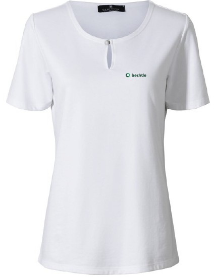 Nice Blouse Boat Neck Tear Drop SS, Regular Fit, Women, Bright White, XXL
