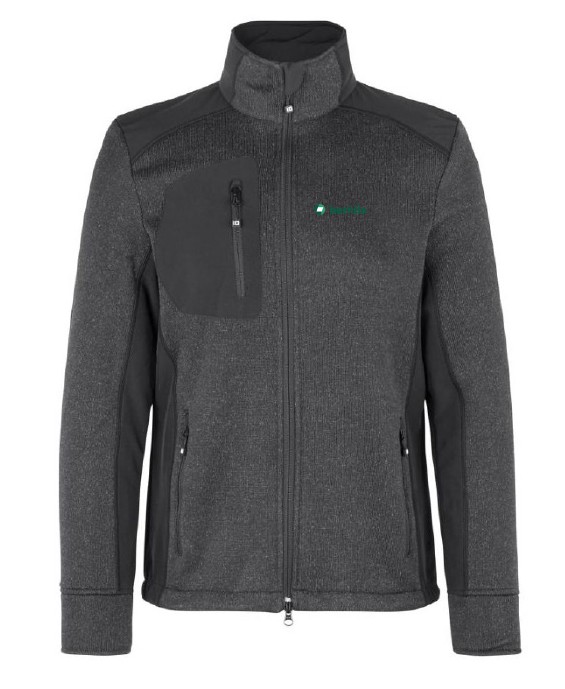 Cardigan, Strick-Fleece, Graphit meliert, 2XL