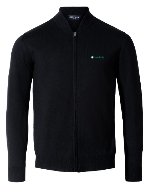 Milan Cardigan Bomber, Regular Fit, Men, Black, XXL