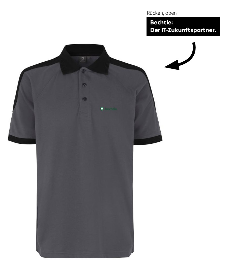 PRO Wear Poloshirt, Kontrast, Schwarz, 2XL