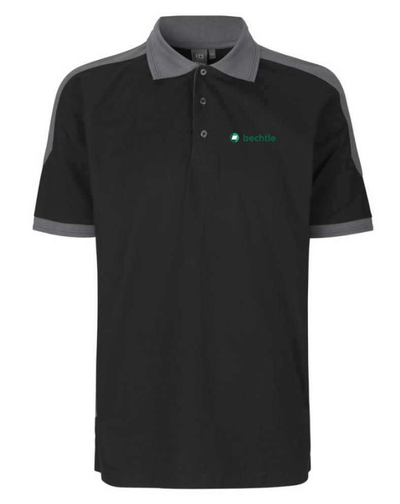 PRO Wear Poloshirt, Kontrast, Schwarz, Uni