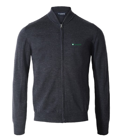 Milan Cardigan Bomber, Regular Fit, Men, Charcoal Melange, XXL