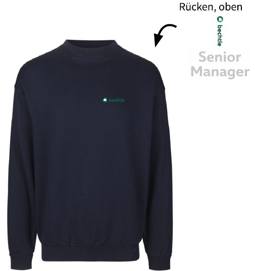PRO Wear Sweatshirt, klassisch, Navy, 2XL