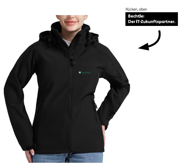 Hike Light 2layer Softshell Jacket with detachable Cap MX Black Female XXL